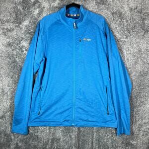 Sherpa Adventure Gear Sweatshirt Mens XL Blue UPF50+ Sweater Pullover Full Zip